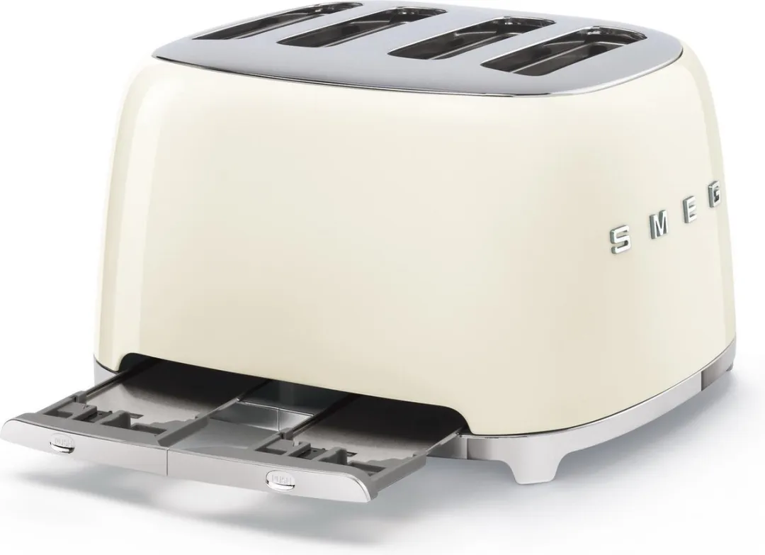 Smeg TSF03CREU Broodrooster 4x4 - 2000W - 6 Niveaus - Crème