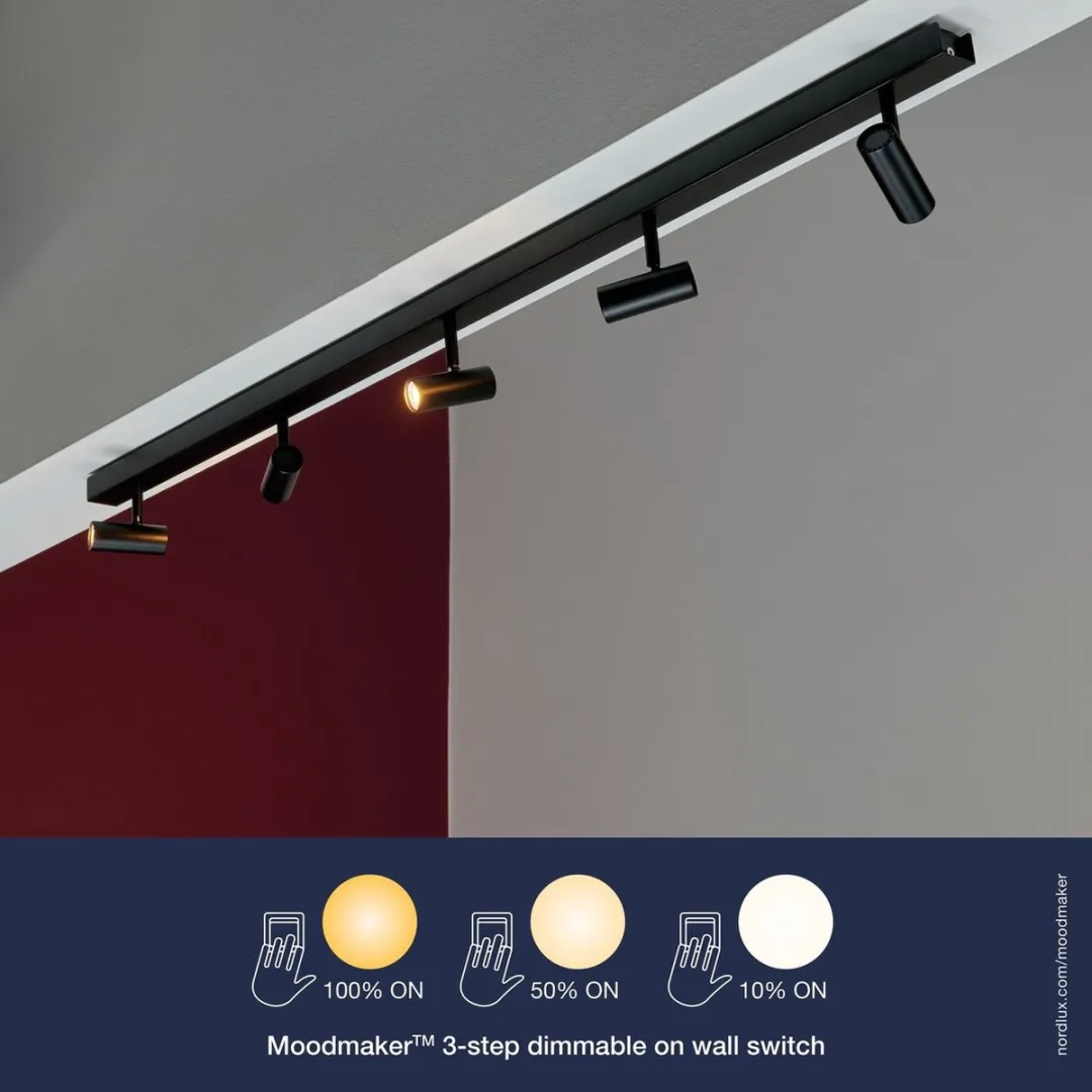 Nordlux Omari-spot 5x Spot - 20W - 2700K - Zwart