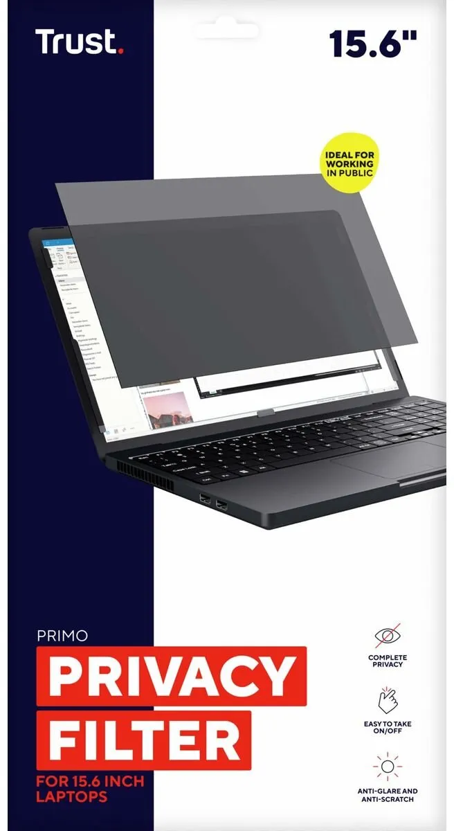 Trust Primo Privacyfilter 25195 - 15.6 inch - Zwart - afbeelding 6 van 6