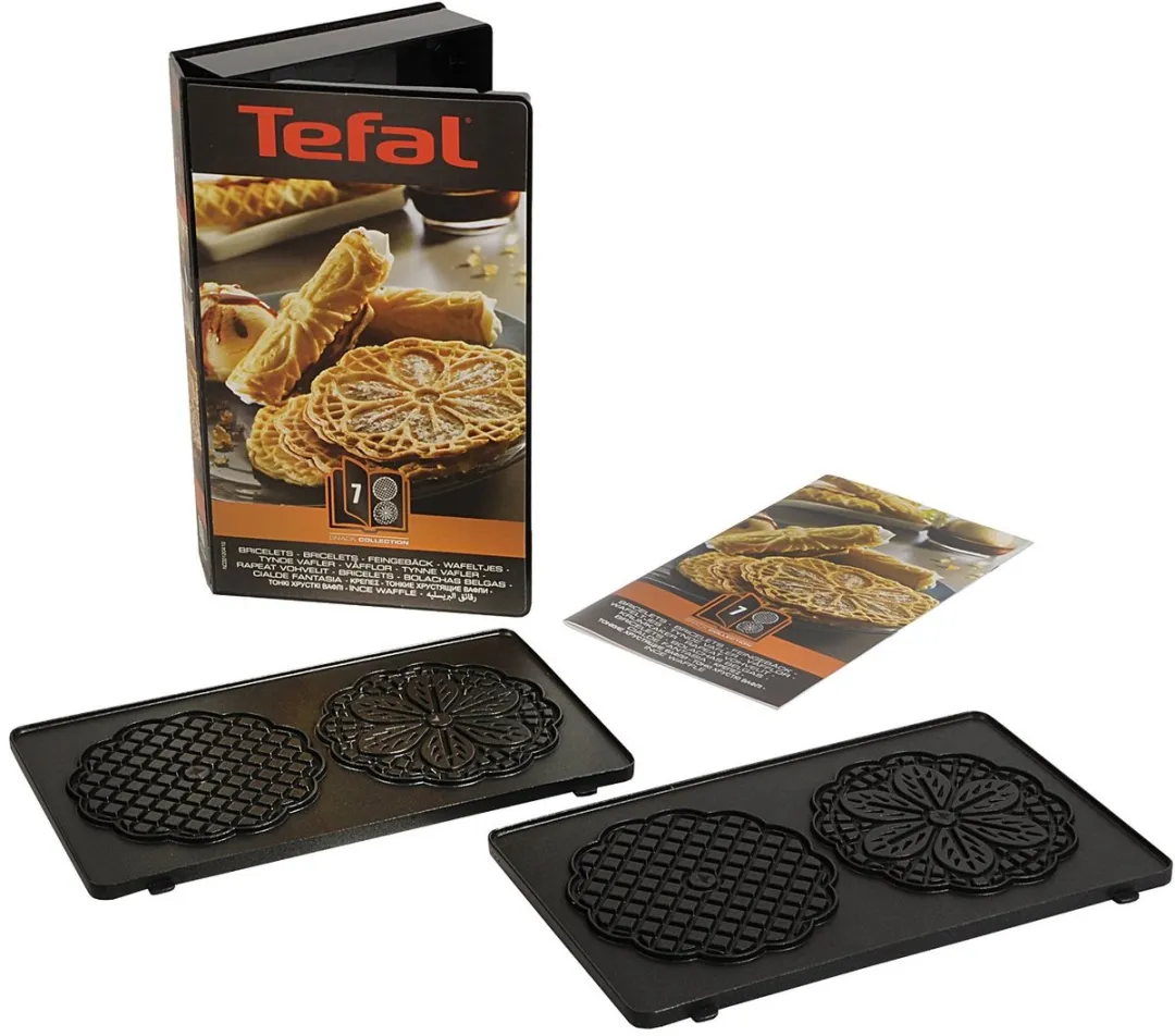Tefal Snack Collection XA8007 Bloemvormige Wafelplaten - 2 Stuks - Zwart