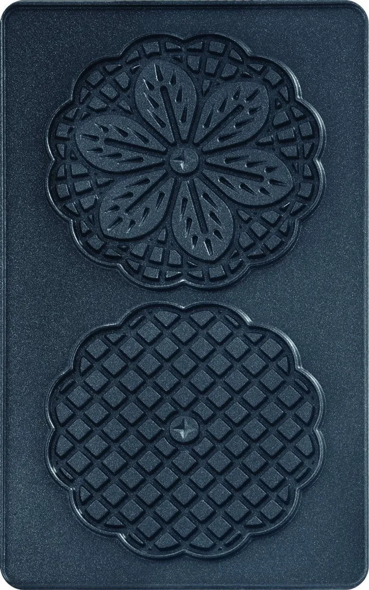 Tefal Snack Collection XA8007 Bloemvormige Wafelplaten - 2 Stuks - Zwart