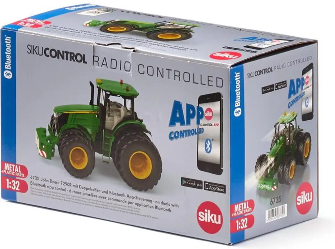 SIKU John Deere 7290R Tractor 1:32 - Bluetooth - afbeelding 6 van 6