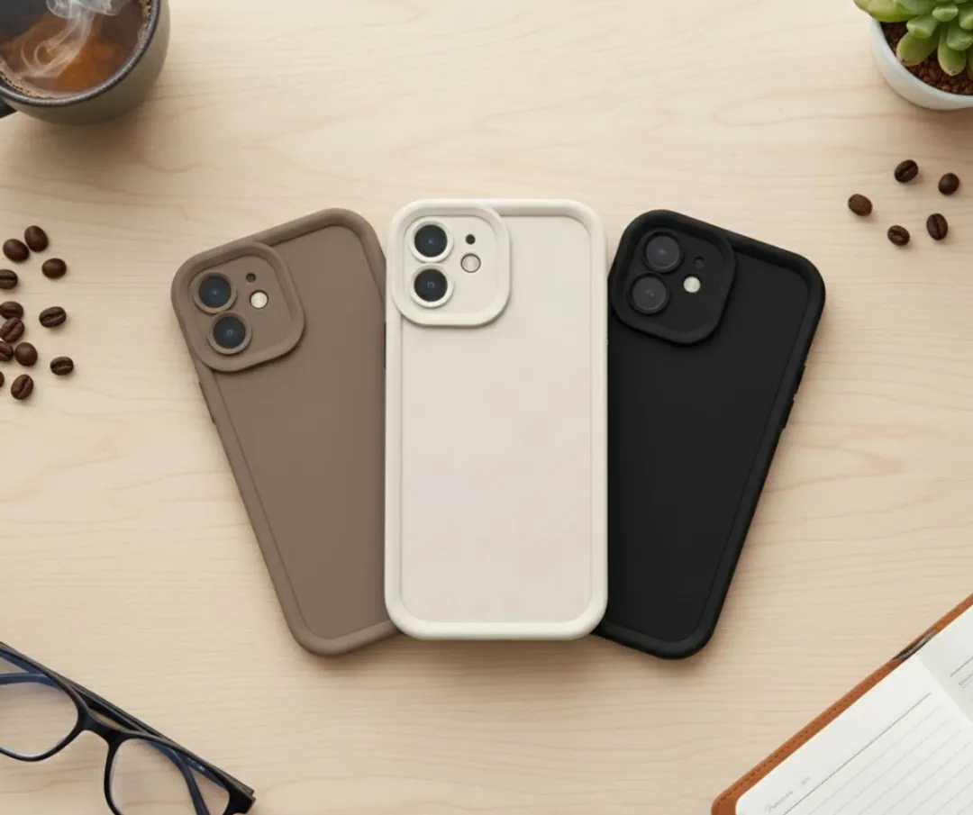 NUVEX iPhone 11 Hoesjes Set - 3 Stuks - Mat - Beige/Taupe/Zwart