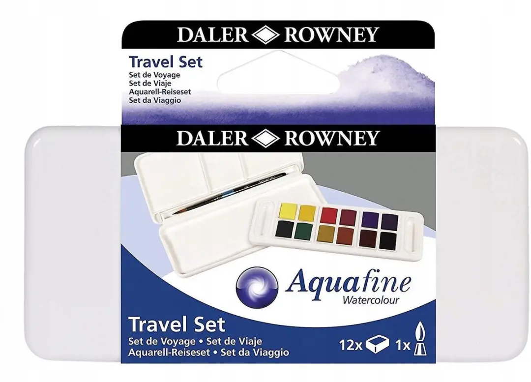 Daler-Rowney Aquafine Aquarelverf Travel Set 12 Kleuren