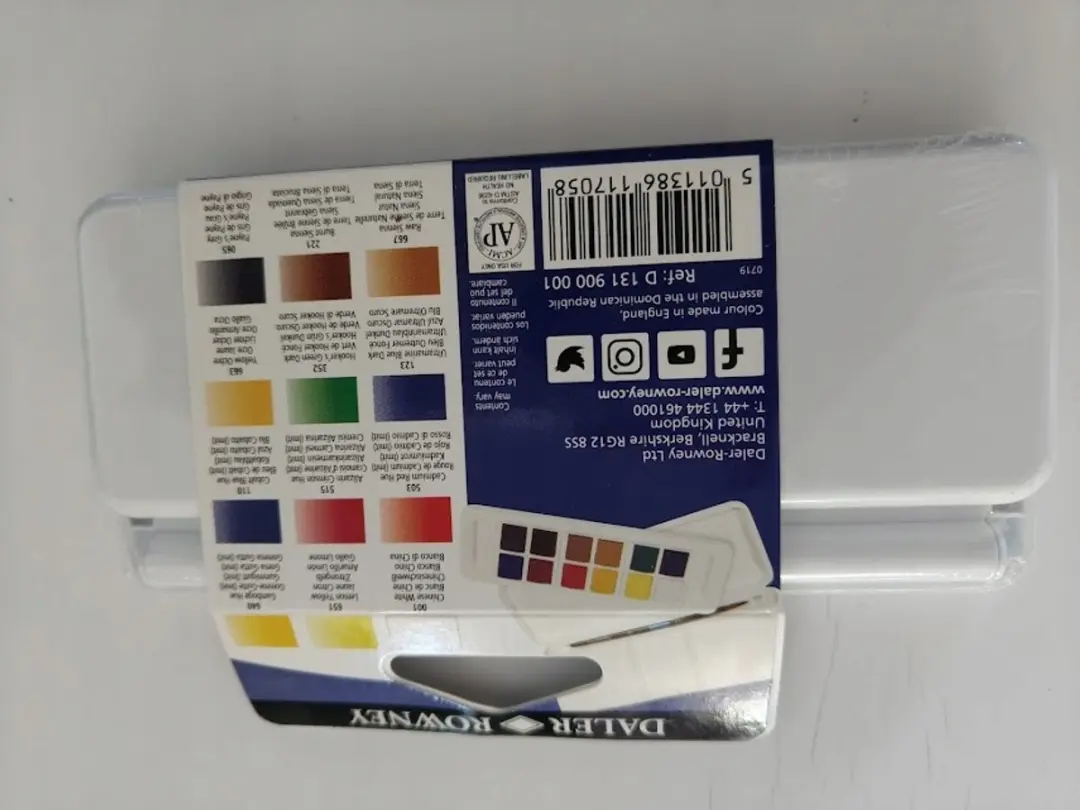 Daler-Rowney Aquafine Aquarelverf Travel Set 12 Kleuren - afbeelding 4 van 4