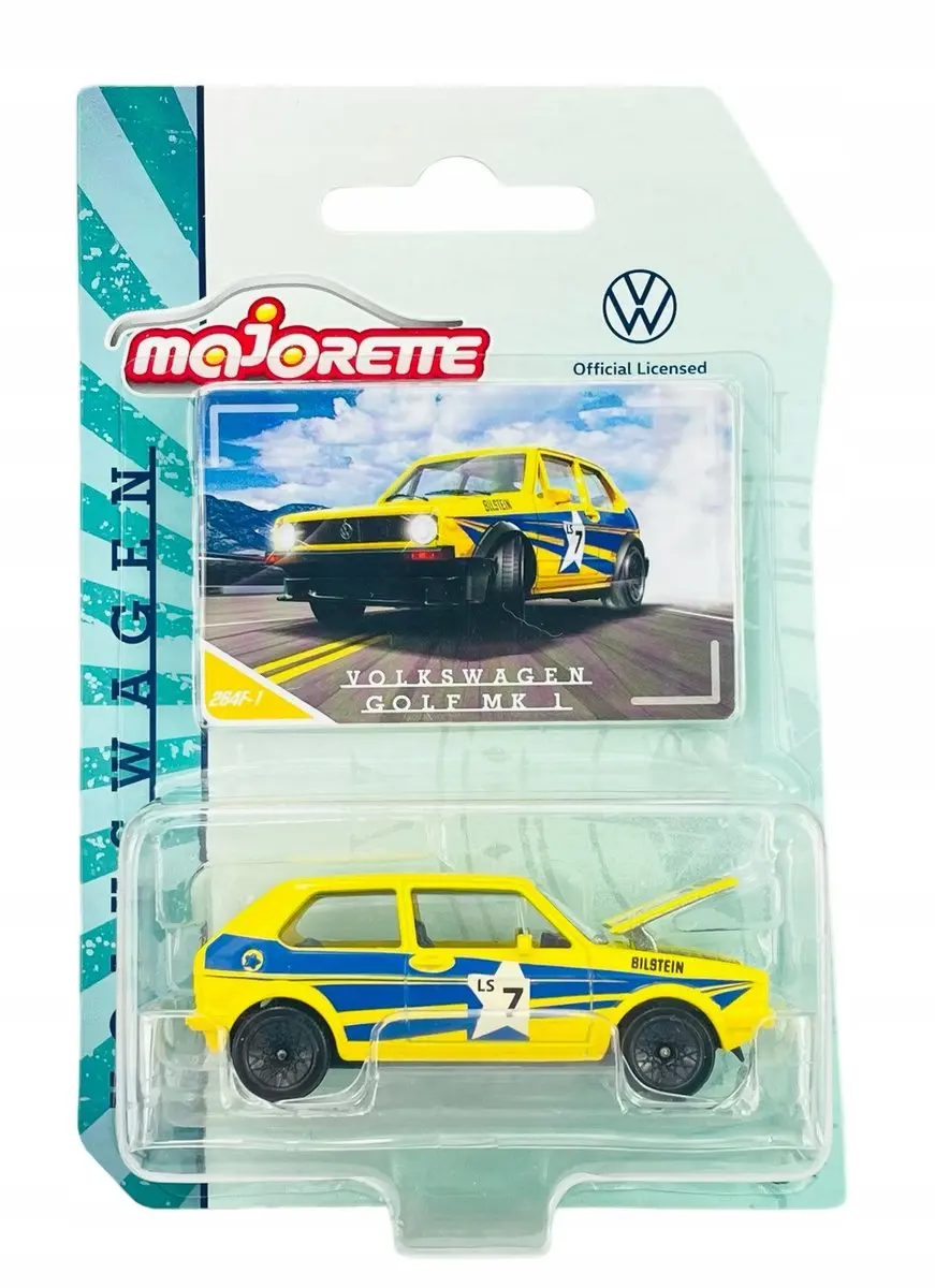 Majorette Volkswagen Golf MK1 geel metaal 1:52 nieuw model