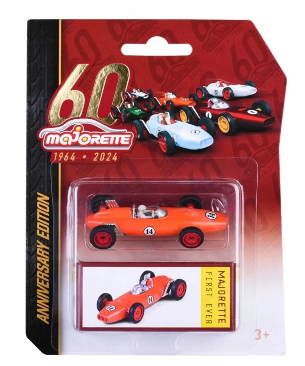 Majorette 60 Jaar Special: Eerste Model Raceauto Oranje 1:64 Metaal