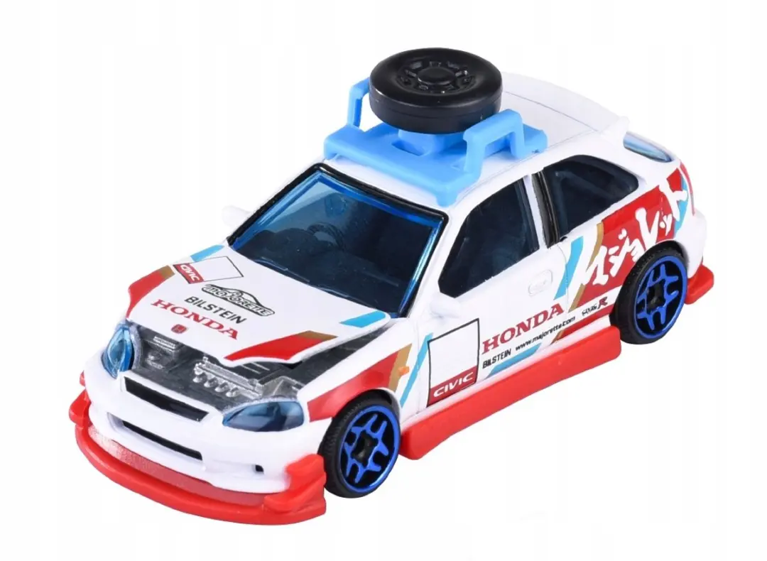 Majorette Honda Civic Type R EK9 Wit Metaal Model 1:64 Japan-serie