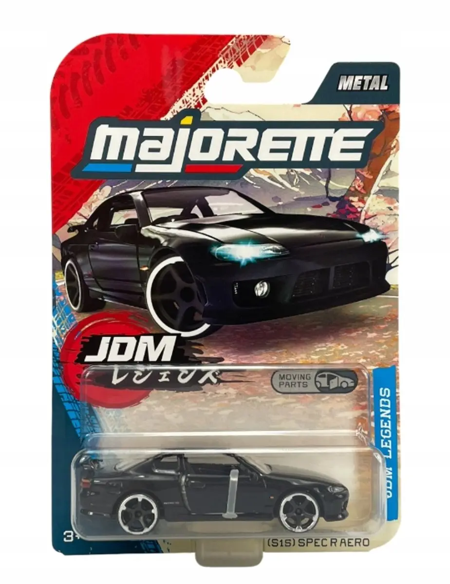 Majorette Nissan Silvia S15 Spec R Aero Zwart 1:64 Modelauto