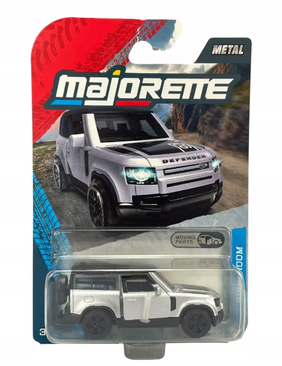 Majorette Land Rover Defender 90 zilver metaal 1:66 nieuw model