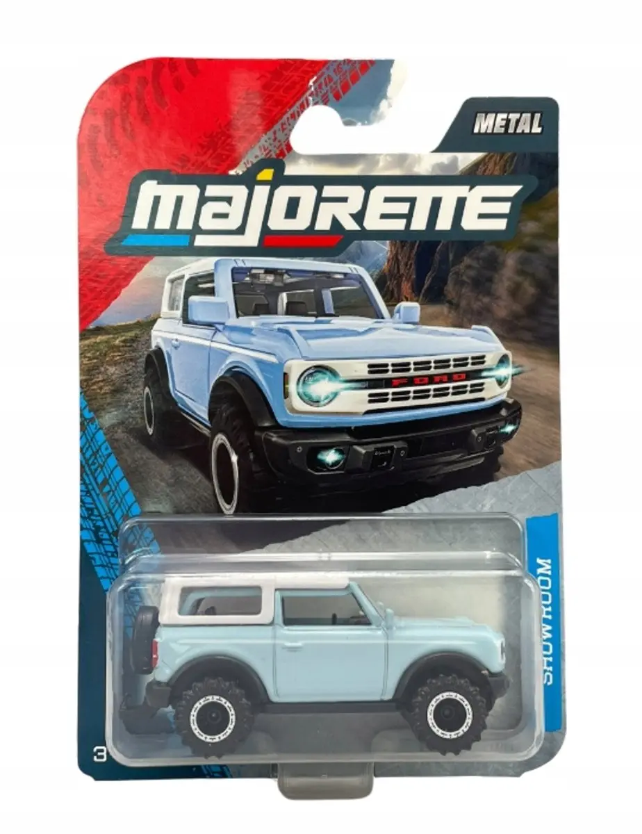 Majorette Ford Bronco Blauw Metaal 1:64 Model Auto Nieuw