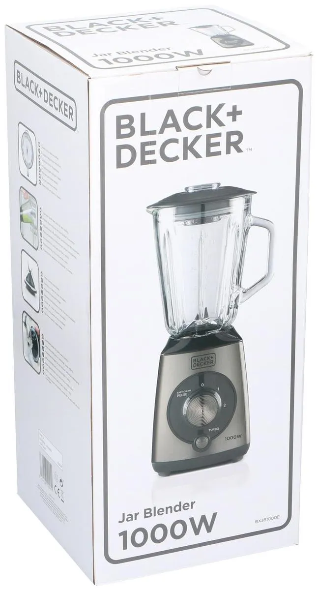 BLACK+DECKER BXJB1000E Blender 1000W - 1,5L - Zwart