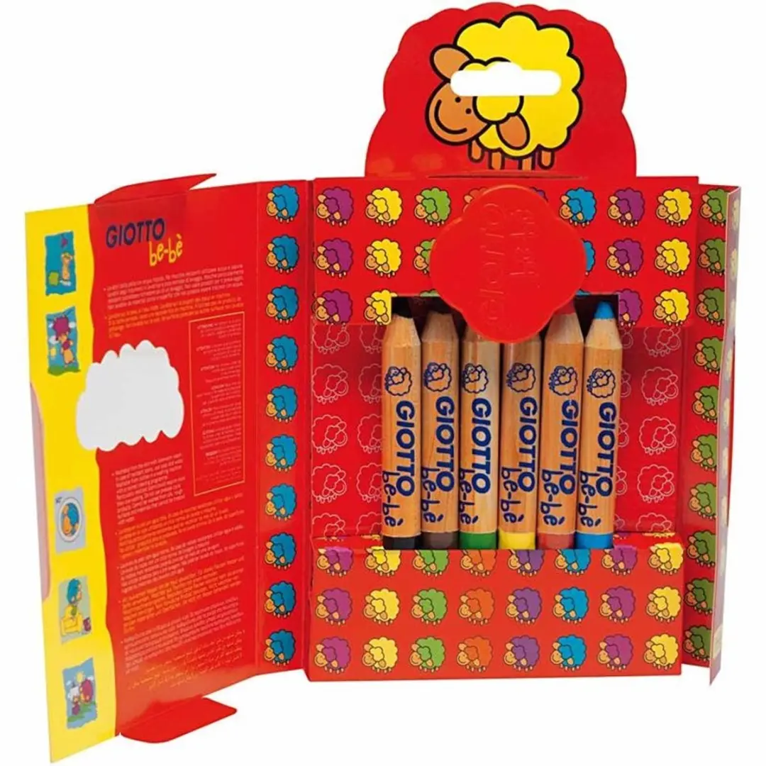 Giotto be-bé Jumbo Kleurpotloden - Veelkleurig - 6 stuks - afbeelding 6 van 6