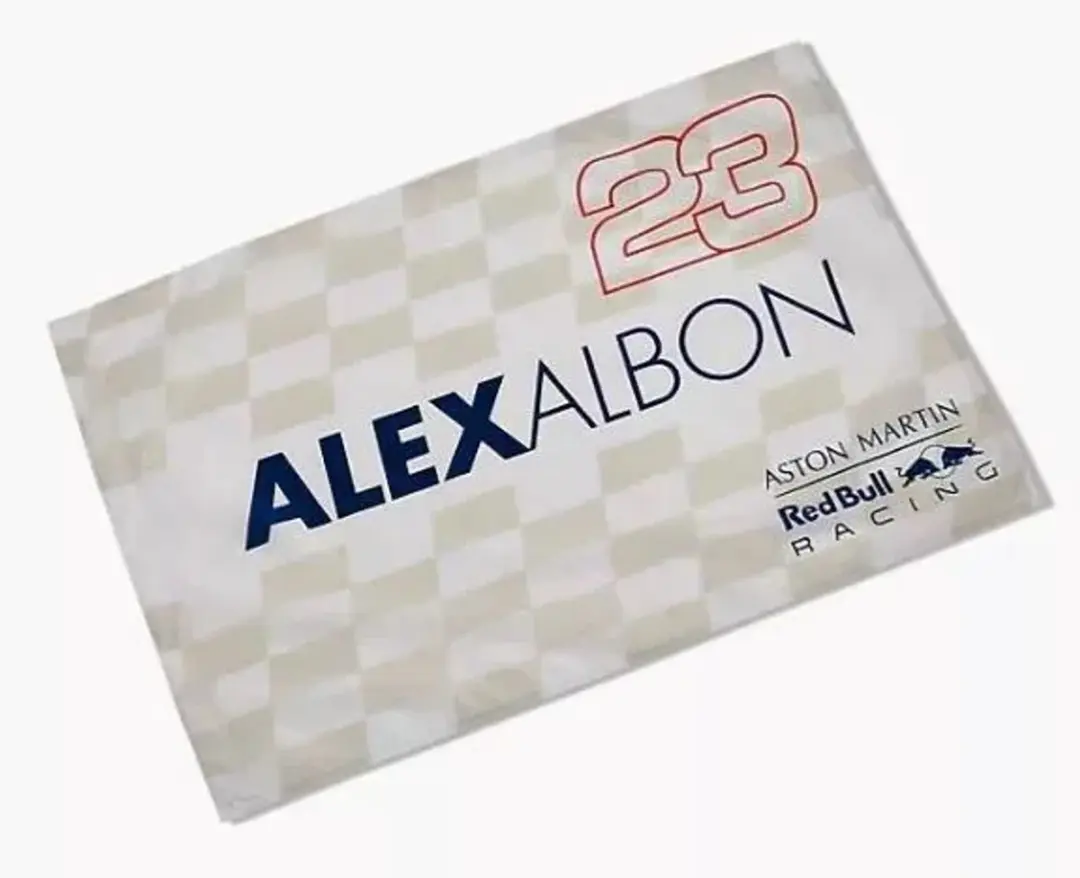 Red Bull Racing Alex Albon Vlag - 90x60cm - Wit - afbeelding 2 van 2