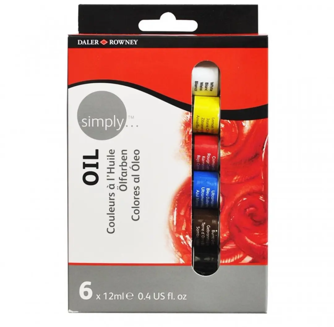 Daler-Rowney Simply Oil 6 x 12 ml.