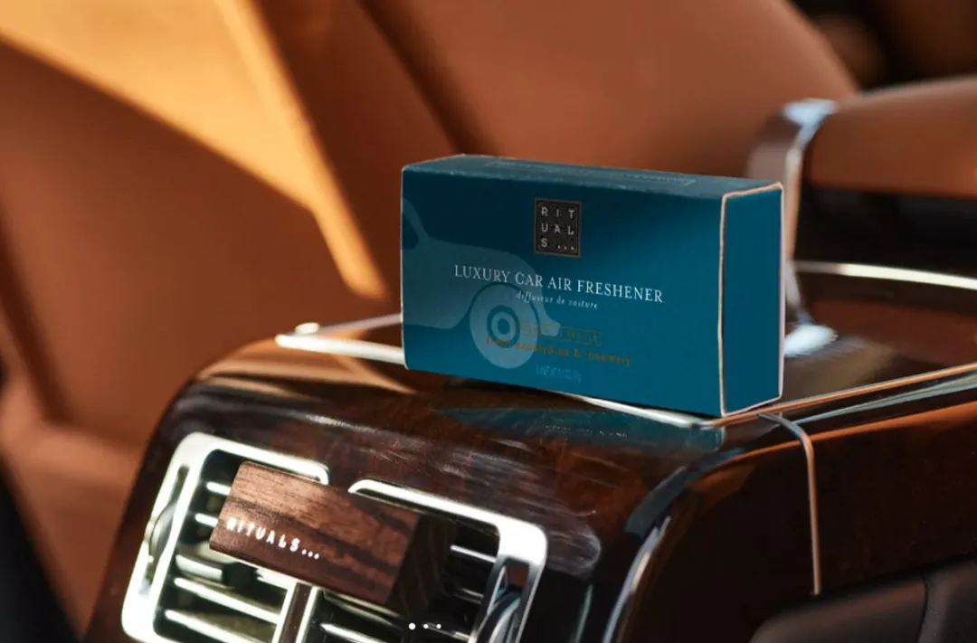 Rituals Auto Parfum Hammam - 3 Stuks (2x3g) Houten Houder