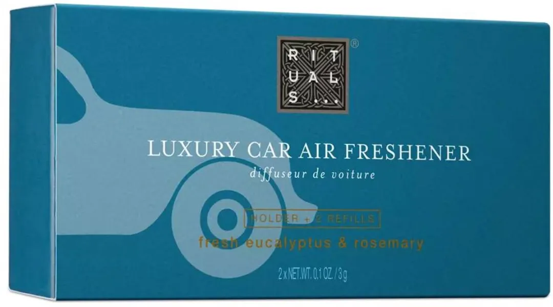 Rituals Auto Parfum Hammam - 3 Stuks (2x3g) Houten Houder