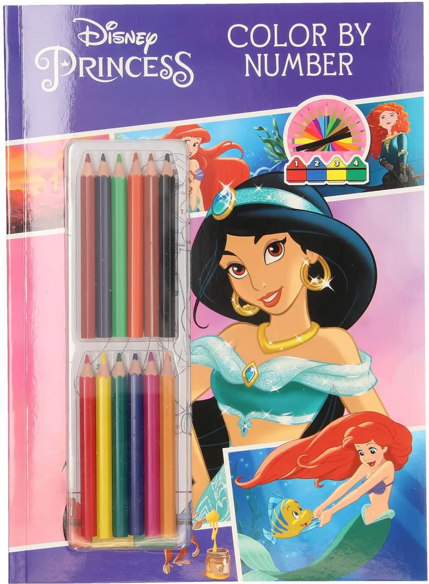 Disney Kleuren op Nummer Prinsessen