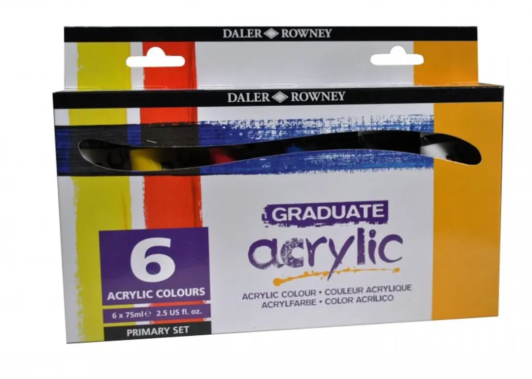 Daler- Rowney Graduate Acrylic Paints 6 x 75 ml.