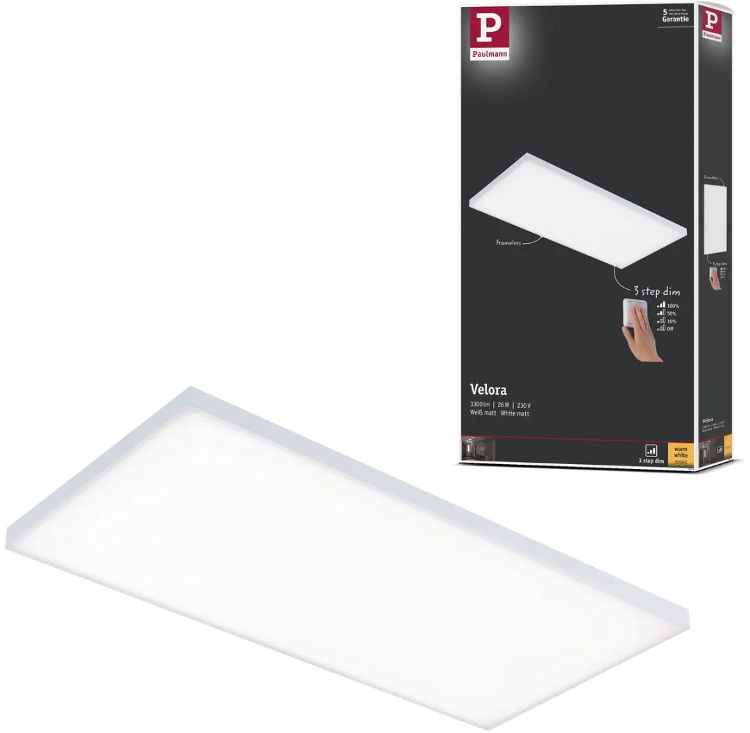 Paulmann Velora LED-paneel 26W 2550lm 3000K - 595x295mm