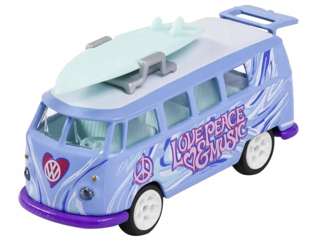 Majorette VW Transporter T1 Deluxe 1:64 Blauw Nieuw model