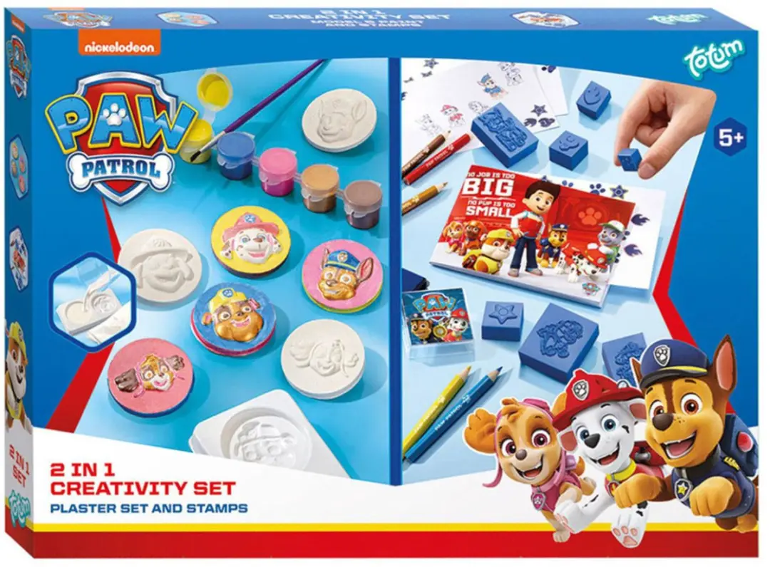 PAW Patrol Totum 2in1 Gips en Stempels Knutselset
