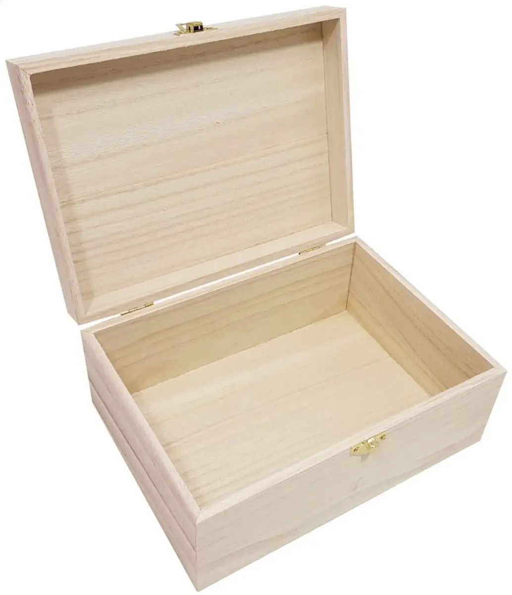 ThimbleToys Houten Doos A5 - Klepdeksel met Slotje - afbeelding 2 van 6