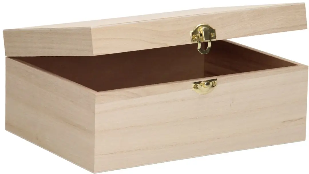 ThimbleToys Houten Doos A5 - Klepdeksel met Slotje - afbeelding 3 van 6