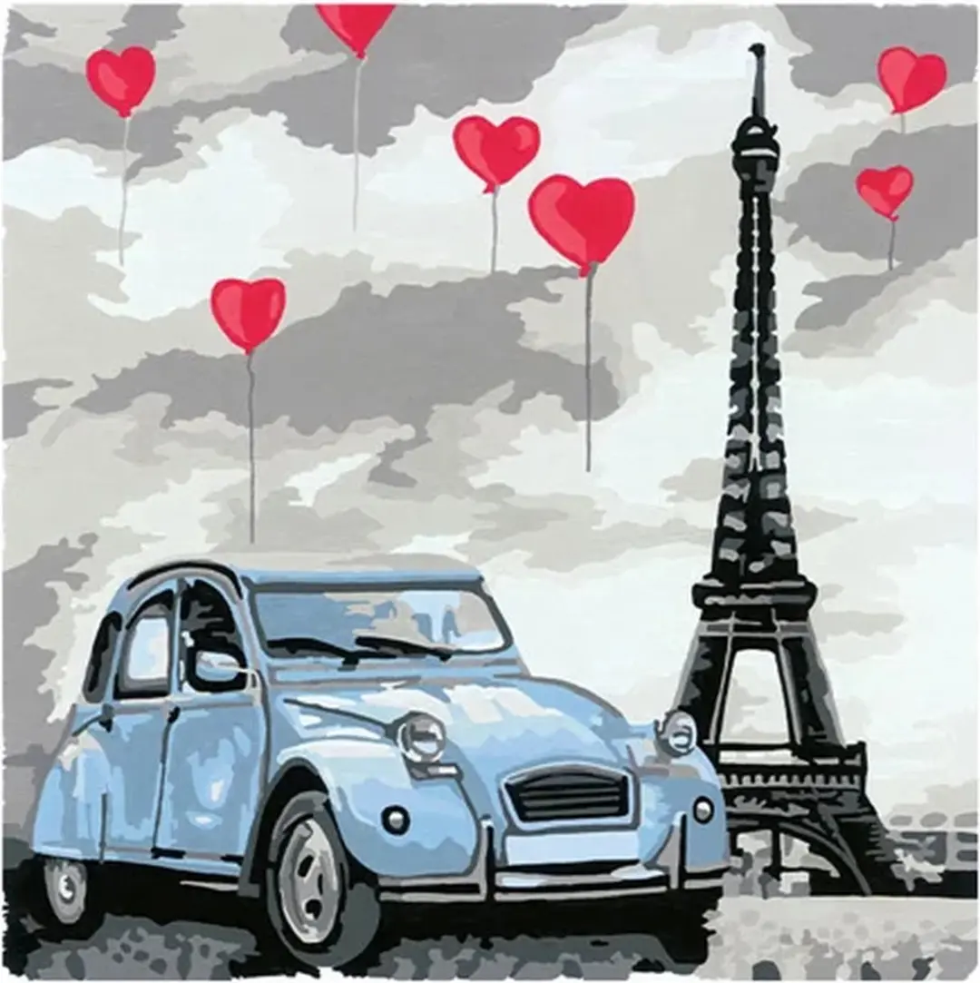 Ravensburger CreArt lovely Paris - Schilderen op nummer - afbeelding 3 van 6
