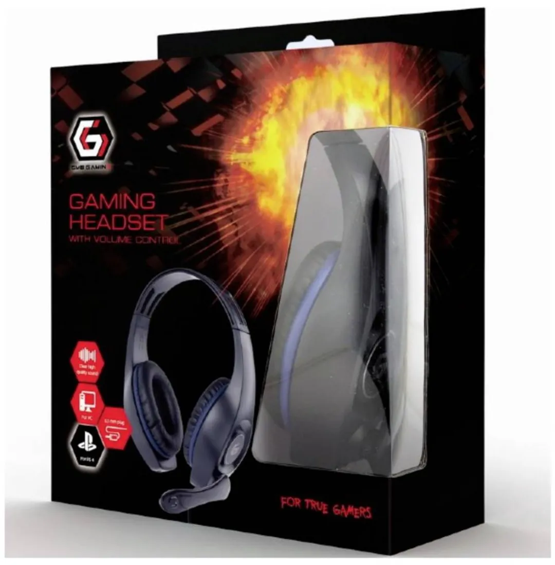 Gembird GHS-05-B Gaming Headset - 40mm Drivers - Blauw-Zwart - afbeelding 6 van 6