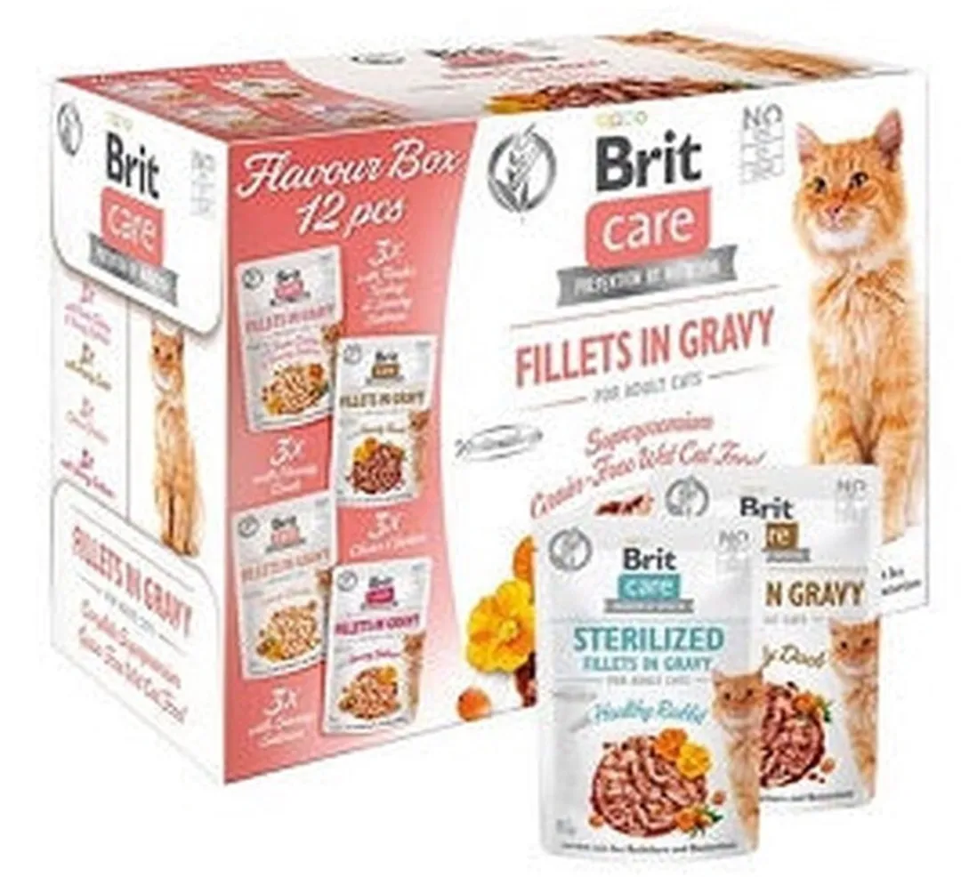 Brit Care Fillets In Gravy Box Kattenvoer - 12x85g