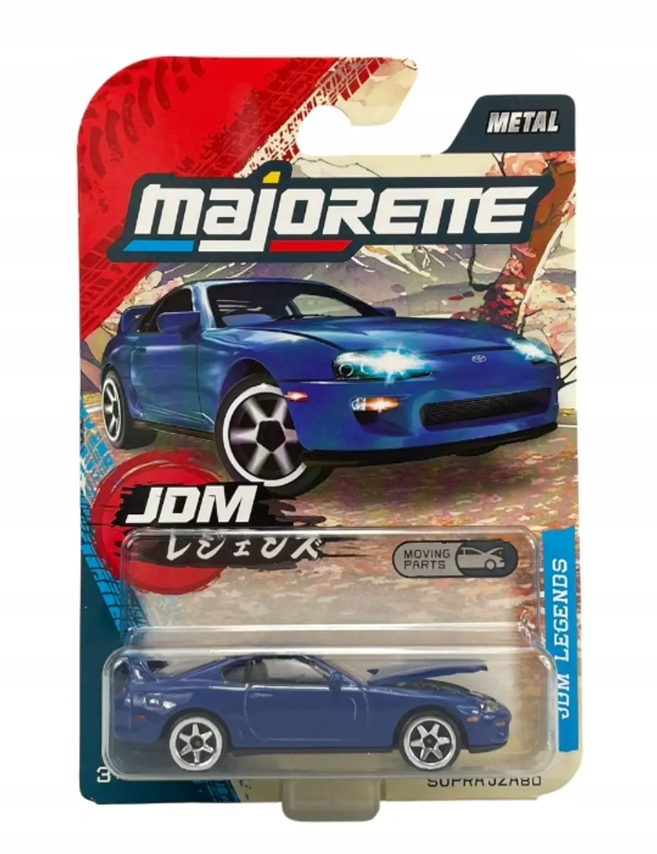 Majorette Toyota Supra JZA80 JDM Legends Blauw 1:64 metalen model