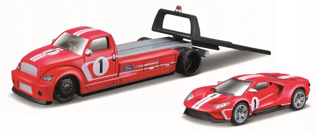 Maisto Lawa + Ford GT Heritage Edition 2018 Schaal 1/64