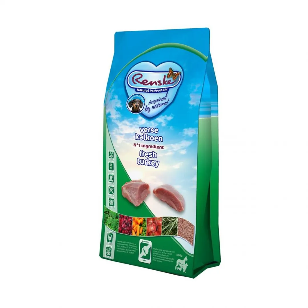 Renske Super Premium Senior Hondenvoer Kalkoen Graanvrij 600g