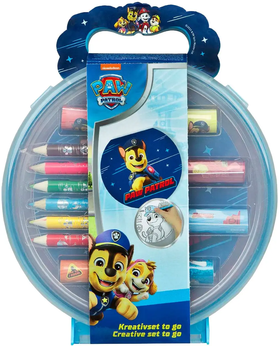 Undercover PAW Patrol creatieve knutselset in draagkoffer voor kinderen.