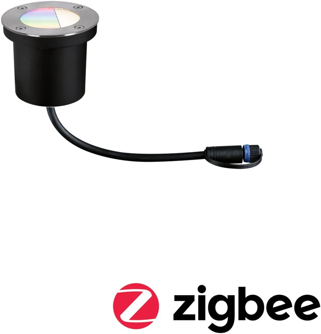 Paulmann Plug & Shine LED Grondinbouwlamp Zigbee 3.0 RGBW 3,7W - Zilver