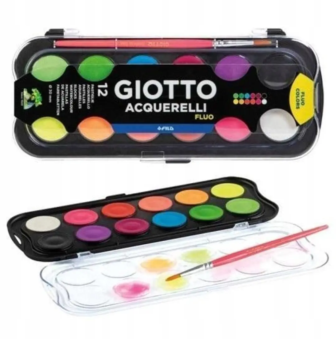 Giotto Acquerelli Fluo Aquarelverfset