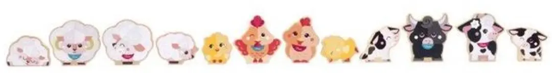 Chicco Toys Houten Koeienfamilie Speelfigurenset - 4 Figuren - afbeelding 4 van 6