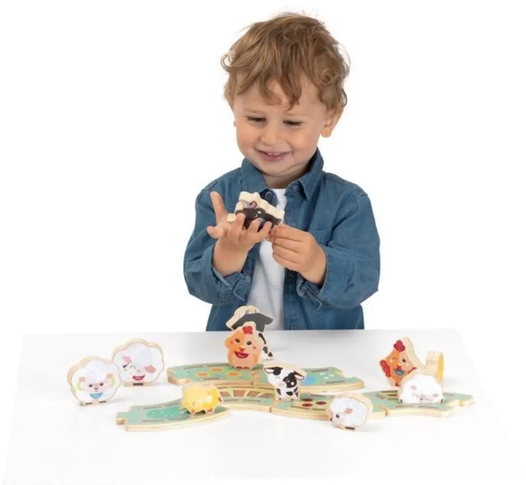 Chicco Toys Houten Koeienfamilie Speelfigurenset - 4 Figuren - afbeelding 3 van 6
