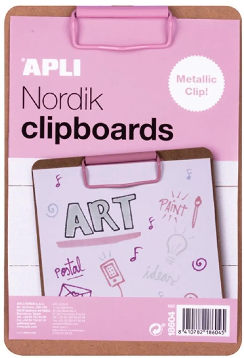 APLI Kids klembord hout A5 roze
