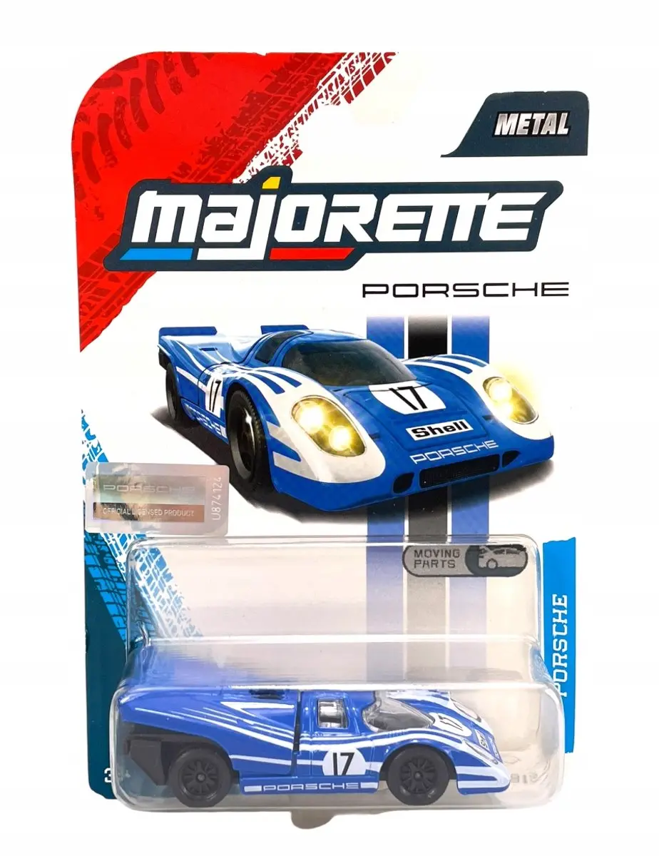 Porsche Majortte 917 Blauw Metalauuter Model Schaloto 1:60