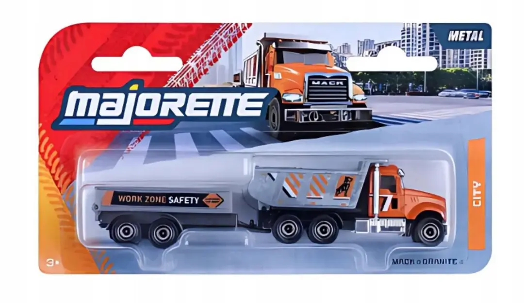 Majorette Mack Graniet Kiepwagen Oranje