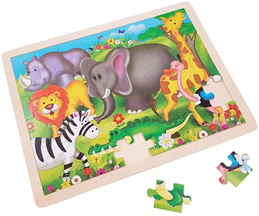 ThimbleToys Houten Legpuzzel Wilde Dieren