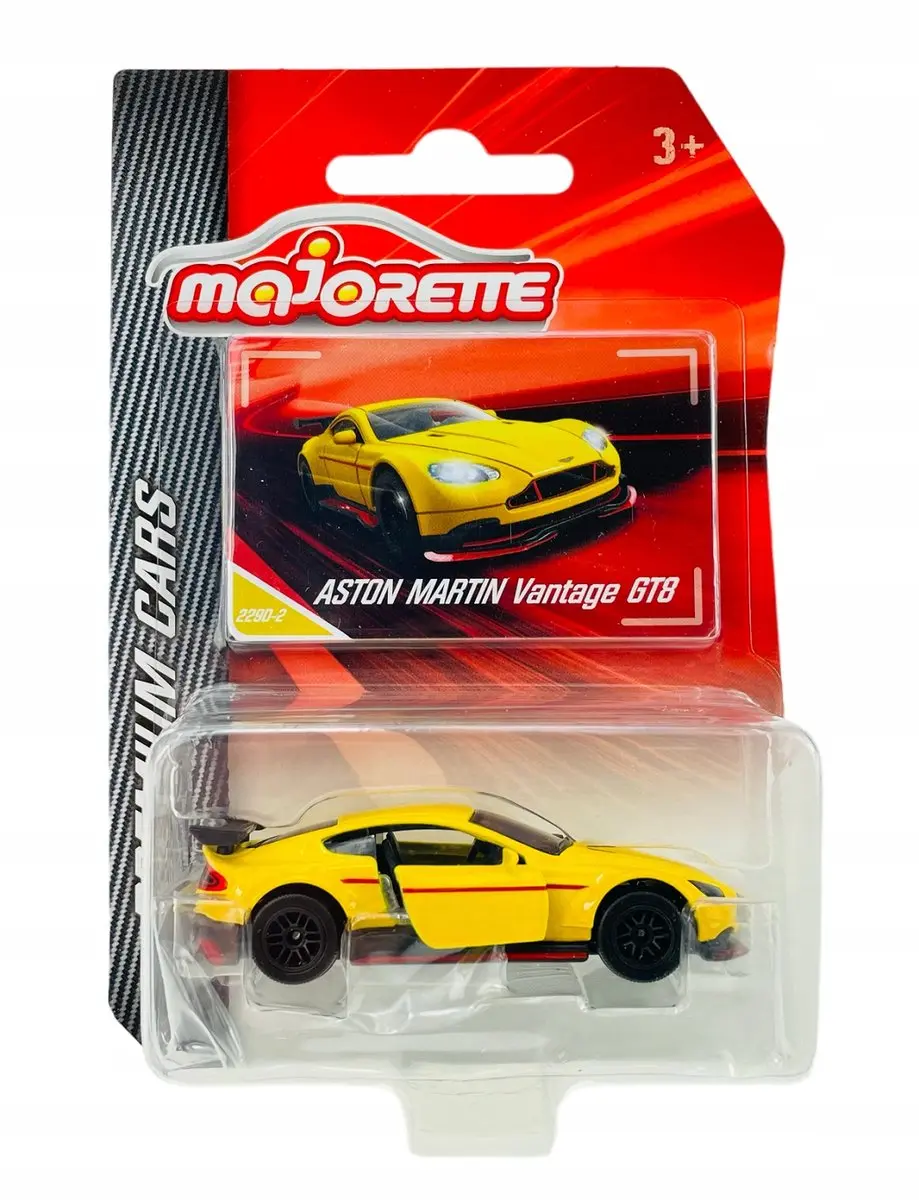 Majorette Premium Aston Martin Vantage GT8 Schaal 1:60 Geel
