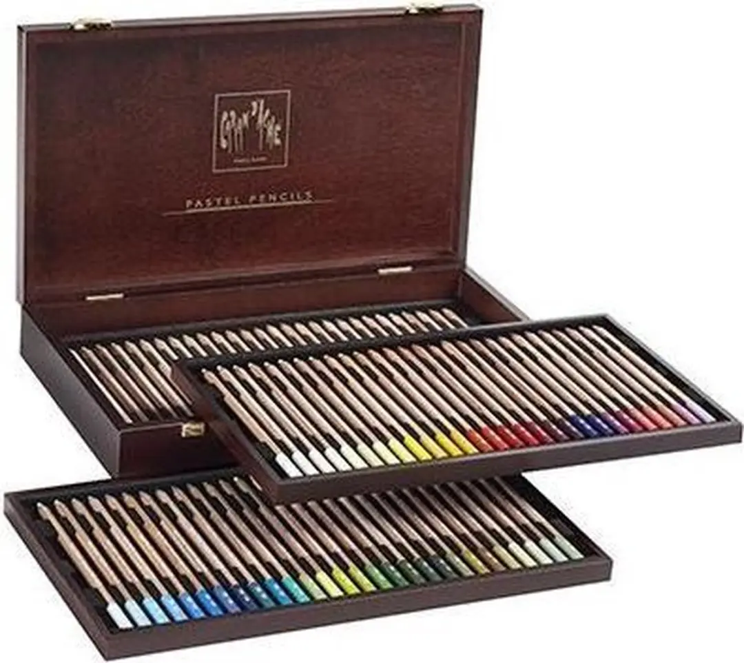 HOUTEN DOOS 84 CARAN D'ACHE PASTELPOTLODEN