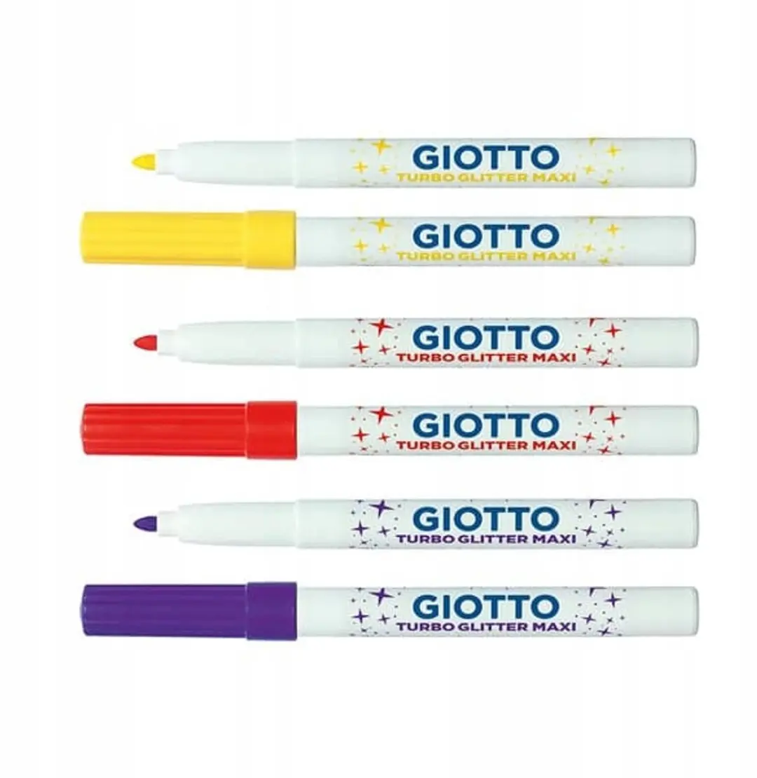 Giotto Turbo Glitter Maxi Stiften - 6 Stuks - afbeelding 5 van 5