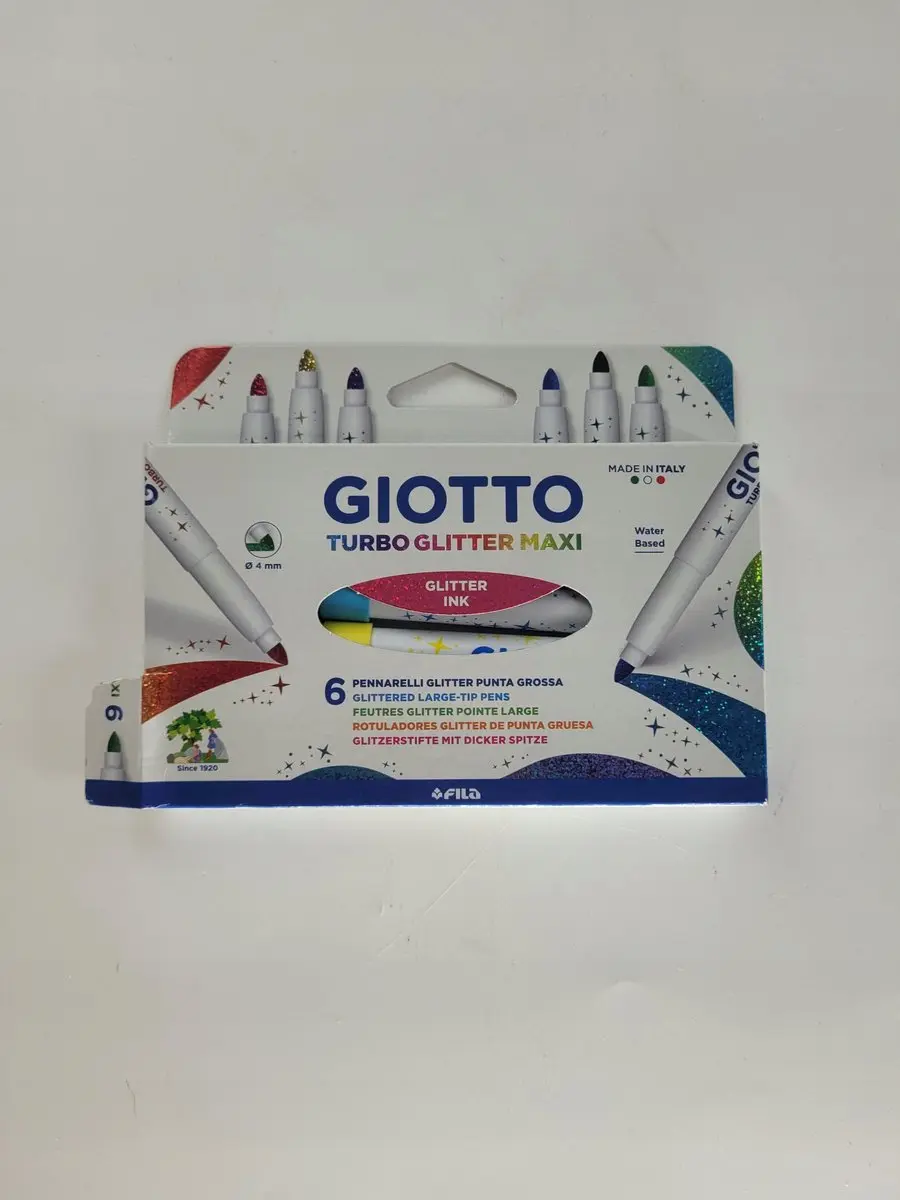 Giotto Turbo Glitter Maxi Stiften - 6 Stuks - afbeelding 3 van 5