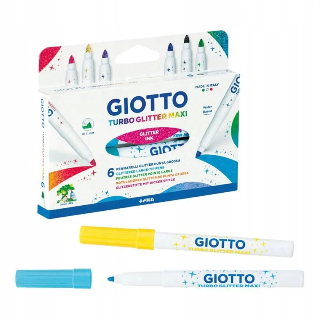 Giotto Turbo Glitter Maxi Stiften - 6 Stuks - afbeelding 4 van 5