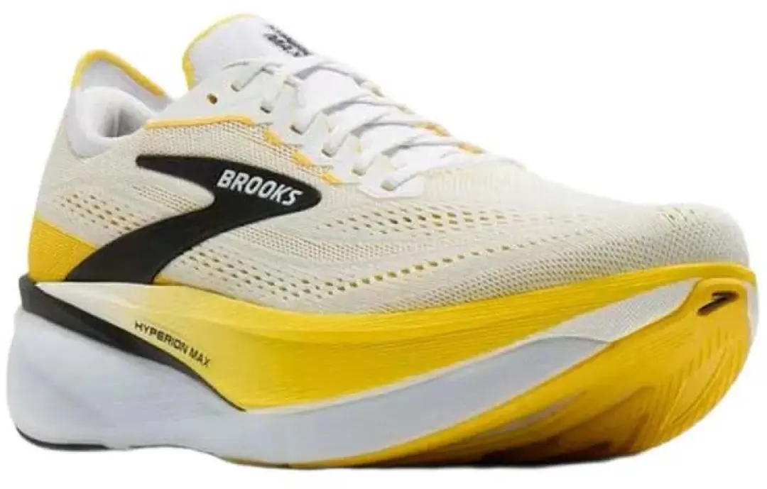 Brooks Hyperion Max 4 Hardloopschoenen - Wit/Geel - 42 - afbeelding 2 van 4