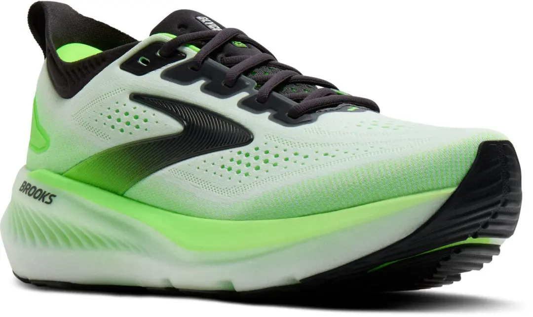 Brooks Glycerin 23 Hardloopschoenen Heren - Wit/Groen - afbeelding 2 van 6